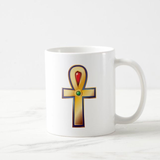 Taza De Café Ankh- el símbolo egipcio antiguo de la vida (Derecha)