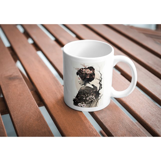 Taza De Café Anmutige japanische Geisha -  (Subido por el creador)