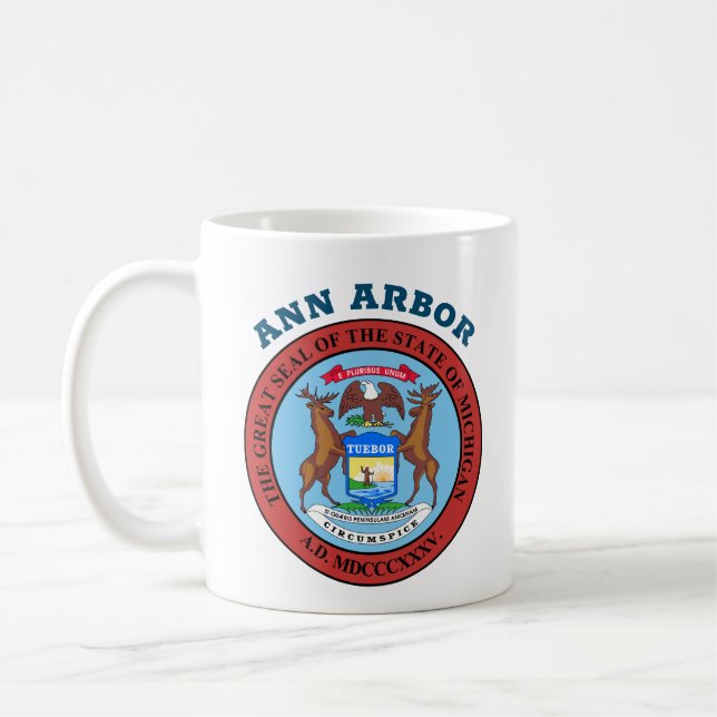 Taza De Café Ann Arbor, Michigan Coffee Mug (Izquierda)