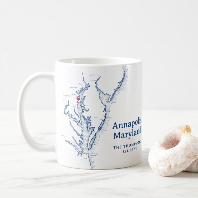 Taza De Café Annapolis Maryland Gift (Con donut)