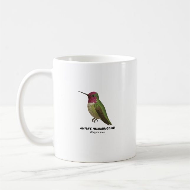 Taza De Café Anna's Hummingbird - Birds of California Mug (Izquierda)