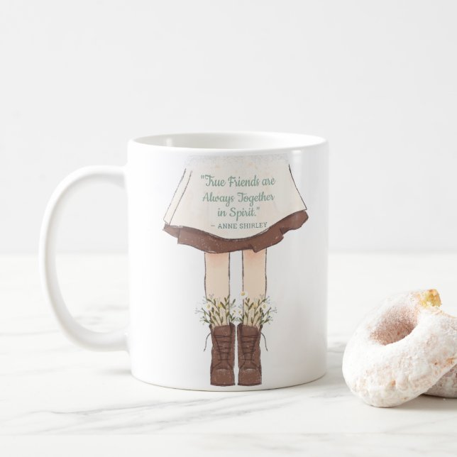 Taza De Café Anne of Green Gables True Friends Cita (Con donut)