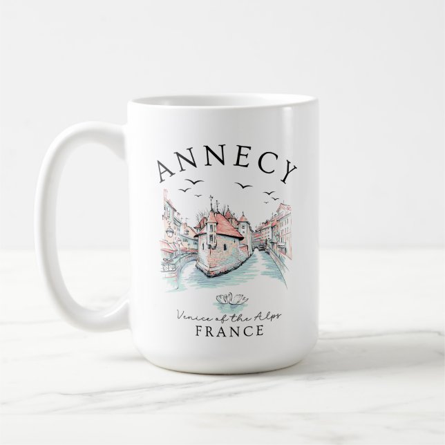 Taza De Café Annecy France – Travel Souvenir (Izquierda)