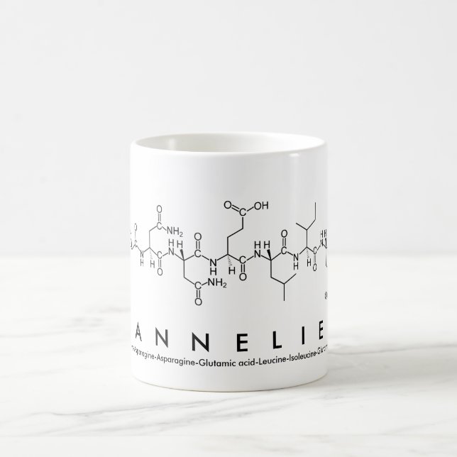 Taza De Café Annelie peptide name mug (Centro)