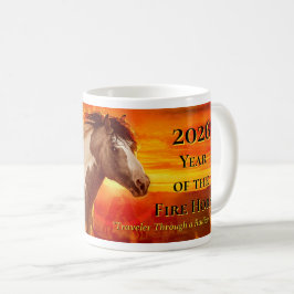 Taza De Café Año 2026 del Caballo de Fuego - Viajero