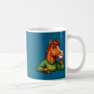 Taza De Café Año Caballo Lunar Festivo Cartoon Premium