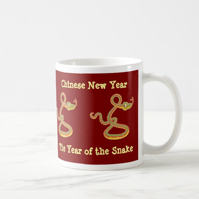 Taza De Café Año Chino del Café de Serpiente (Derecha)