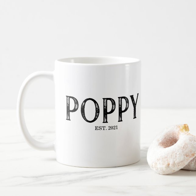 Taza De Café Año de Establecimiento de Amapola (Con donut)
