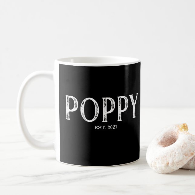 Taza De Café Año de Establecimiento de Amapola (Con donut)