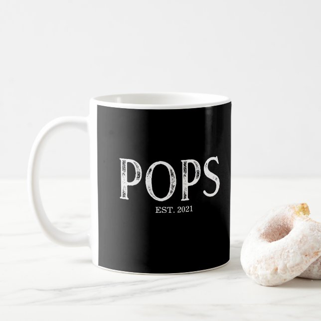 Taza De Café Año de Establecimiento de Pops (Con donut)
