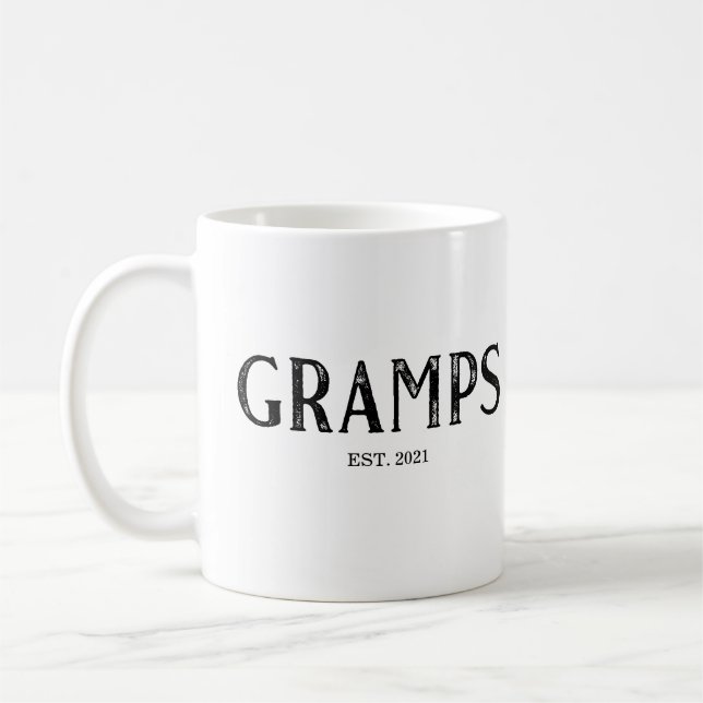 Taza De Café Año de fundación de Gramps (Izquierda)