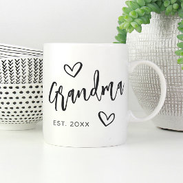 Taza De Café Año de la Abuela con guión esbozado a mano