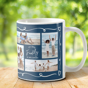 Taza De Café Año de la familia naval Est 4 Foto Garabatos dibuj