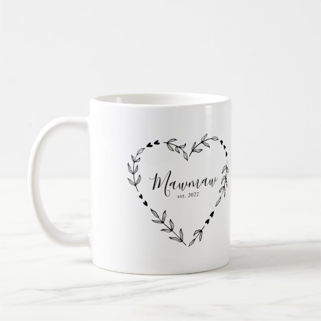 Taza De Café Año de Mawmaw Est.  (Izquierda)