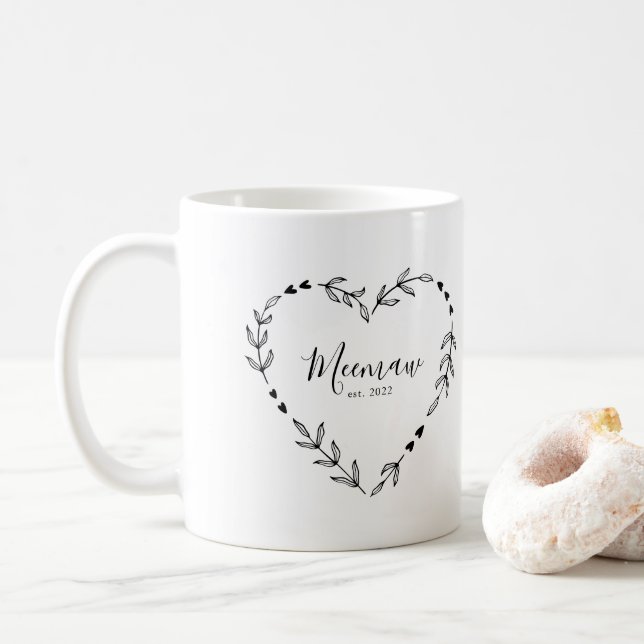 Taza De Café Año de Meemaw Est. (Con donut)