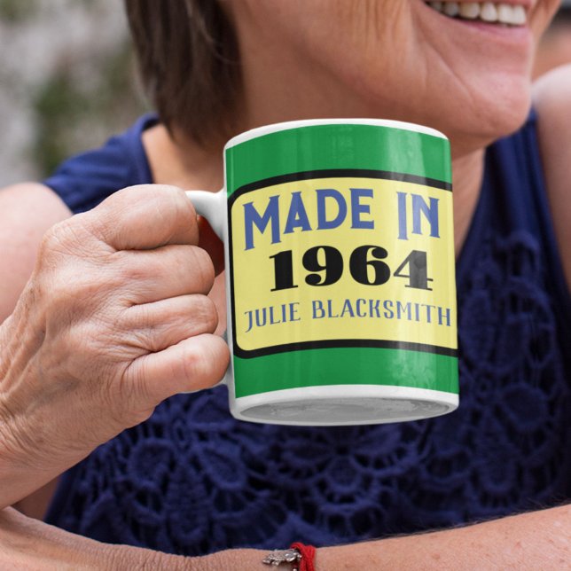 Taza De Café Año de nacimiento 1964 60 años de edad sesenta (Subido por el creador)