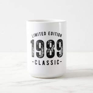 Taza De Café Año de nacimiento clásico de 1989