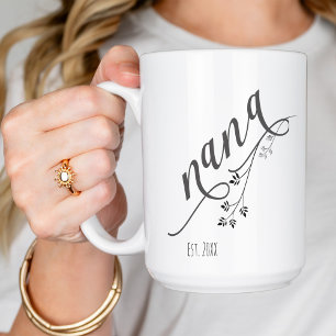 Taza De Café Año de nana de escritura moderna establecido