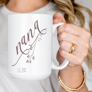 Taza De Café Año de nana de escritura moderna establecido