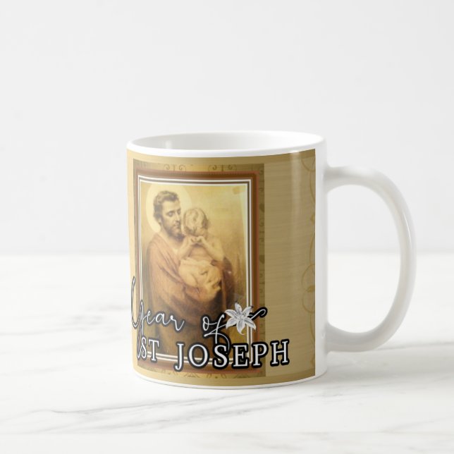 Taza De Café Año de San José Conmemoración Católica Religiosa (Derecha)