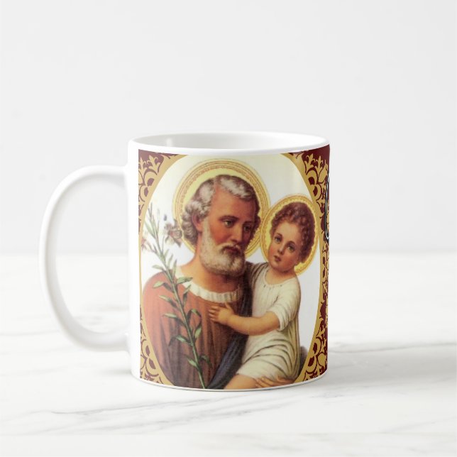 Taza De Café Año de San José Conmemoración Religiosa Católica (Izquierda)