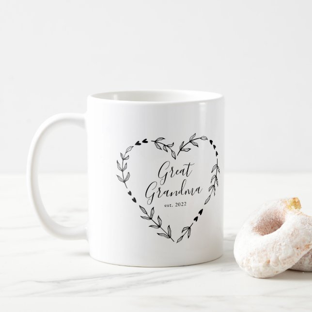 Taza De Café Año de Tata Abuela Est.  (Con donut)