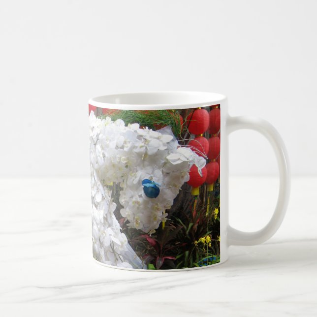Taza De Café Año del caballo | 春 節 馬... Topiario chino de flore (Derecha)