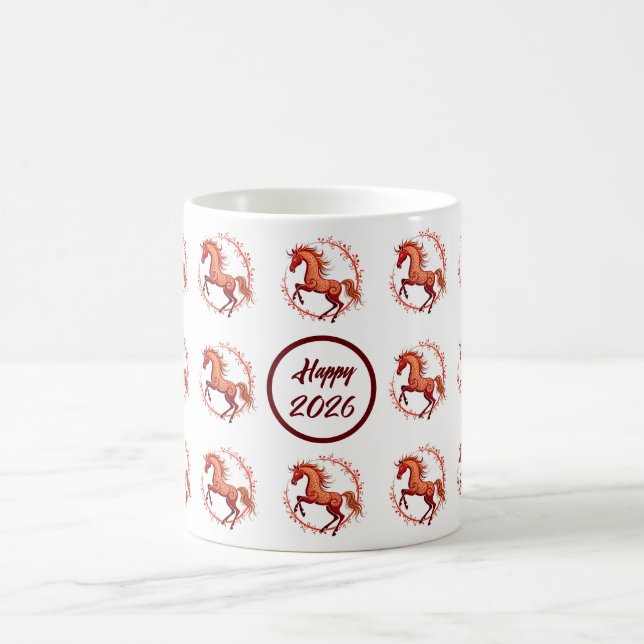 Taza De Café Año del caballo 2026 (Centro)