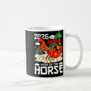 Taza De Café Año del Caballo 2026 Feliz Año Nuevo Lunar Chino