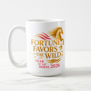 Taza De Café Año del Caballo 2026 La Fortuna Favorece a los Sal