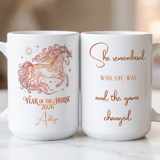 Taza De Café Año del Caballo Motivacional (Subido por el creador)