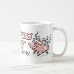 Taza De Café Año del cerdo 2007 del vuelo 3