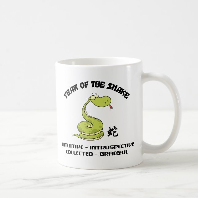 Taza De Café Año divertido de la serpiente (Derecha)