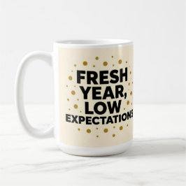 Taza De Café Año fresco bajas expectativas 