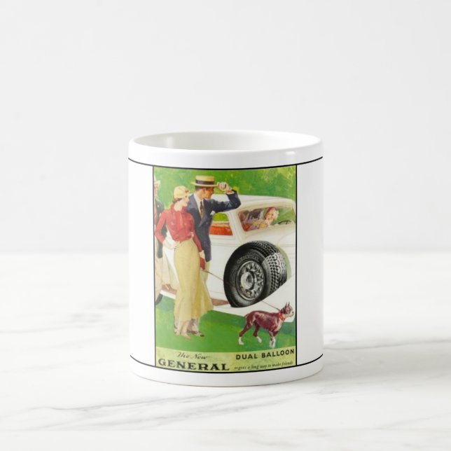 Taza De Café Año general 1933 ad.2 del neumático (Centro)