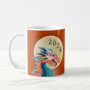 Taza De Café Año nuevo chino 2024, año del dragón