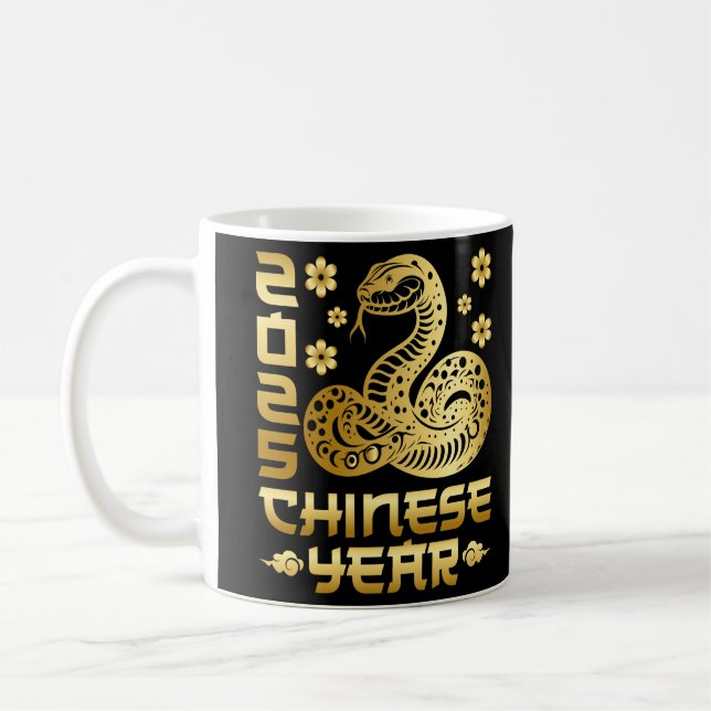 Taza De Café Año Nuevo Chino De La Serpiente 2025 (Izquierda)