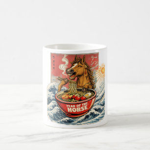 Taza De Café Año Nuevo Chino del Caballo del Zodiaco Ramen 2026