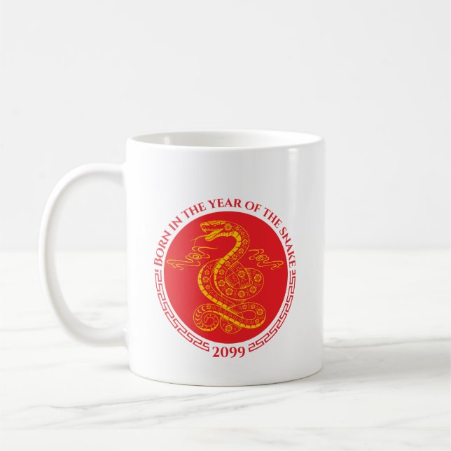 Taza De Café Año Nuevo chino nacido en el año de la serpiente (Izquierda)
