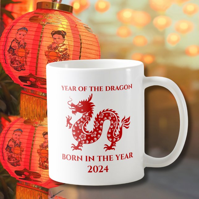 Taza De Café Año Nuevo chino nacido en el año del dragón (Subido por el creador)