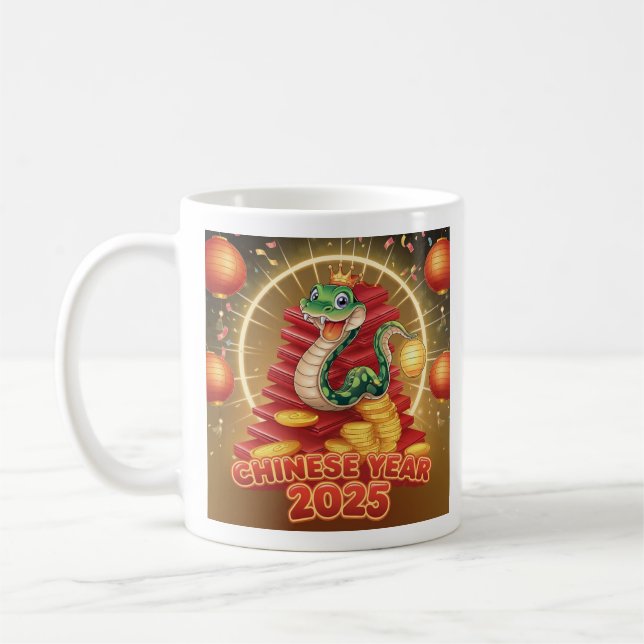 Taza De Café año nuevo chino serpiente de madera (Izquierda)