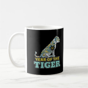 Taza De Café Año Nuevo Chino - Tigre Blanco Zodiaco
