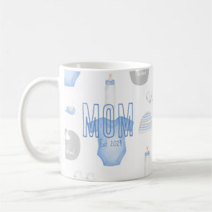 Taza De Café Año nuevo de la madre establecido con el nombre de