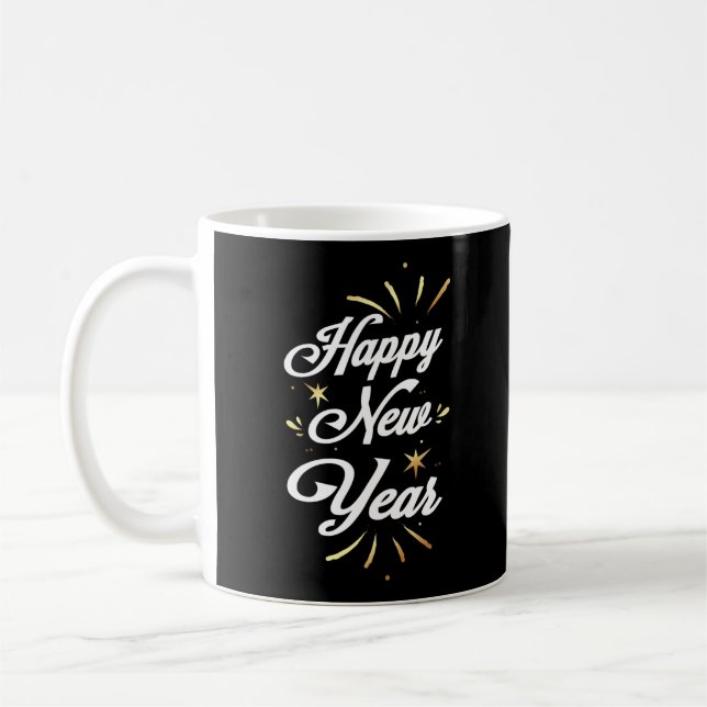 Taza De Café Año Nuevo Feliz Año Nuevo (Izquierda)