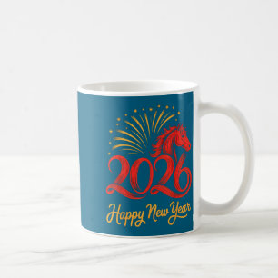 Taza De Café Año Nuevo Feliz del Caballo del Zodiaco Chino 2026