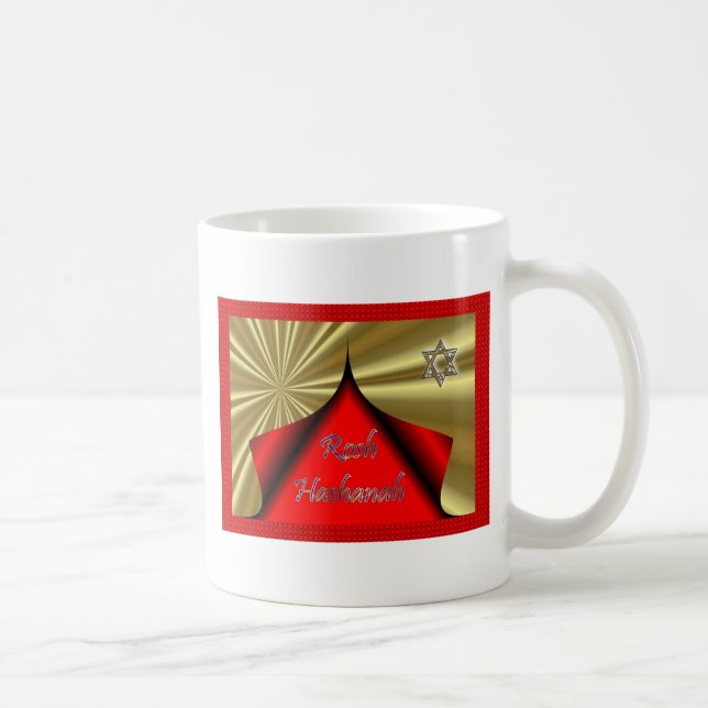 Taza De Café Año Nuevo judío de Rosh Hashanah (Derecha)