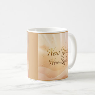 Taza De Café Año Nuevo, Nueva Luz” – Diseño de Amanecer de Gold