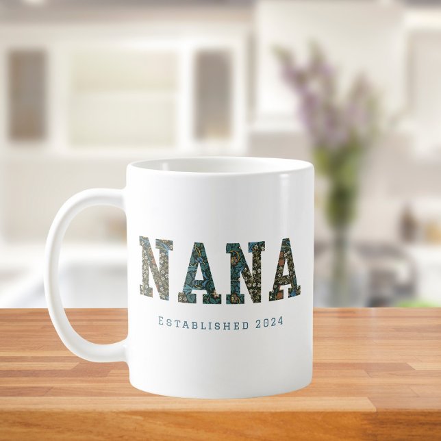 Taza De Café Año personalizado Nana - café floral de moda Coffe (Subido por el creador)