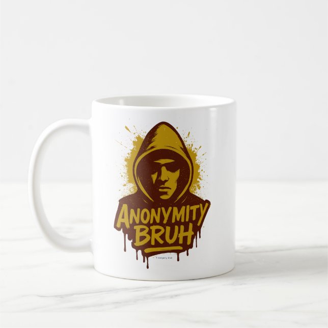 Taza De Café Anonymity Bruh LOGO -  (Izquierda)