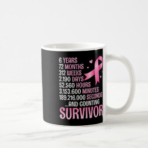 Taza De Café Años 72 meses de lucha contra el cáncer de mama Cu